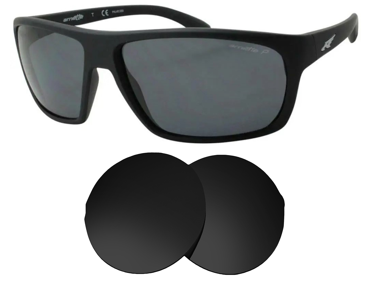 メンテナンス lunette Replacement Lenses for Arnette Burnout AN4225 Polarized & UV